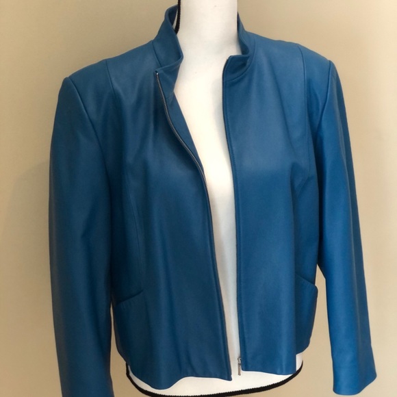 Blue Leather Pendleton Jacket
